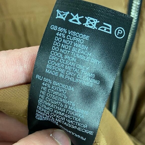 Reiss Zipper Shirt Dress Brown Long Sleeve Sylvie Size 4 Midi Brown Utility Boho - Picture 8 of 14